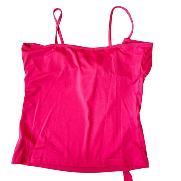 Lash Next Door Boutique Barbie Pink Summer Tie Front Tank Top Size Small - Picture 4 of 4